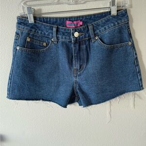 Edikted Birdy Low Rise Denim Shorts
